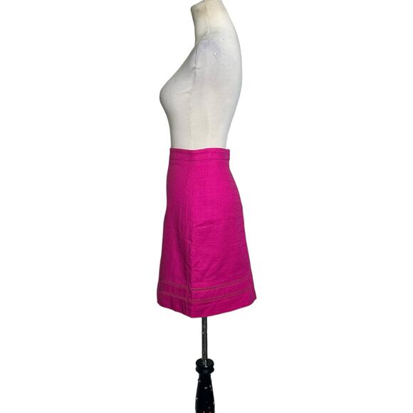 Ann Taylor fuchsia cotton pencil skirt size 0P - Picture 9 of 12